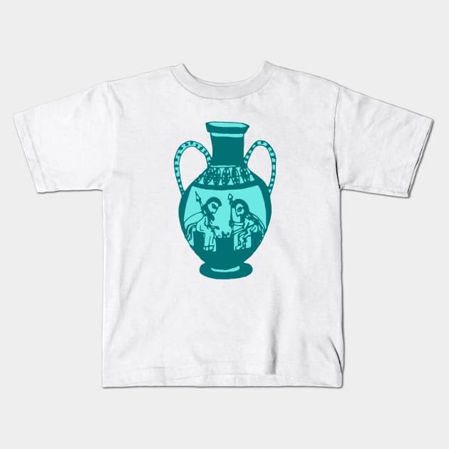 Greek pottery IV: the game Kids T-Shirt by Aidi Riera